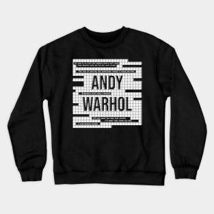 Andy Warhol Typographic Design Crewneck Sweatshirt